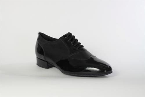 SCARPA DA UOMO PELLE E VERNICE CON LACCI TACCO 2 COD.15T2 Tecnodanza