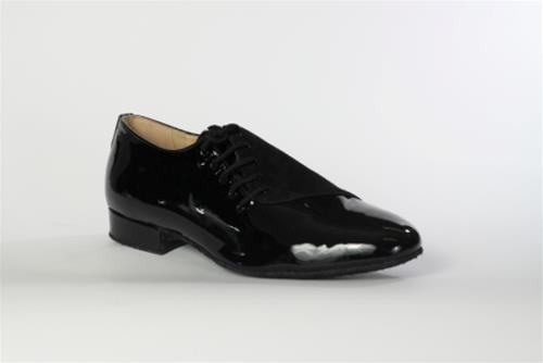 SCARPA DA UOMO CAMOSCIO E VERNICE CON LACCI TACCO 2 COD.66T2 Tecnodanza
