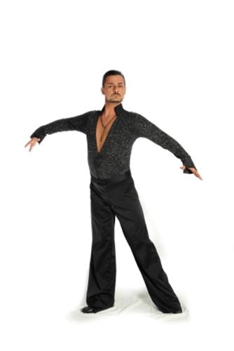 CAMICIA A BODY UOMO APERTA DA META' PETTO CON STOFFA LAMINATA TAGLIE STANDARD (SU MISURA + EURO 5) COD.LUXIN Tecnodanza