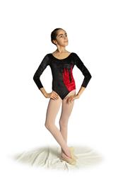 BODY DA PATTINAGGIO IN CINIGLIA CON FIAMMA INTAGLIATA COD.FIAMMA Tecnodanza