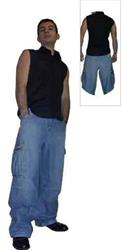 PANTALONE PER SALSA, HIP HOP E PER IL TEMPO LIBERO IN JEANS COD.PANICOJ Tecnodanza