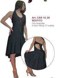 VESTITO  CON  SWAROSKY  (APPLICATI A MANO) COD.CAR10_09 Tecnodanza