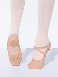 MEZZE PUNTE DANZA IN STOFFA IN SUOLA SPEZZATA TUTTA ELASTICIZZATA 2037W ROSA O CARNE COD.2037W Capezio