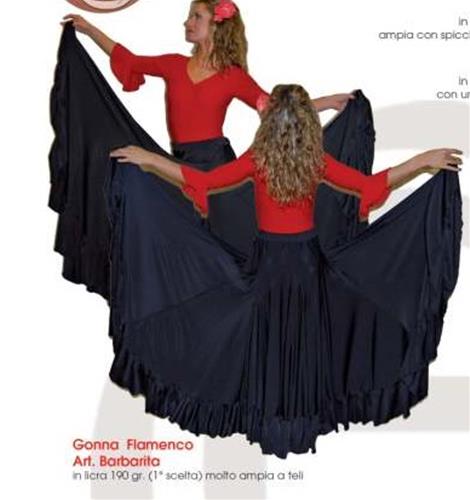 GONNA FLAMENCO DOPPIO VOLANT COD.BARBARITA Tecnodanza