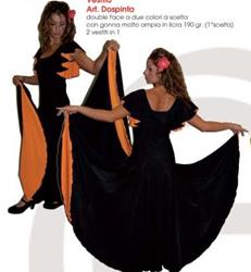 VESTITO DOUBLE FACE FLAMENCO COD.DOSPINTA Tecnodanza