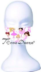 Mascherina per la danza e da passeggio con bloccaggio interno della mascherina chirurgica COD.Mascherina_danza_2 Tecnodanza