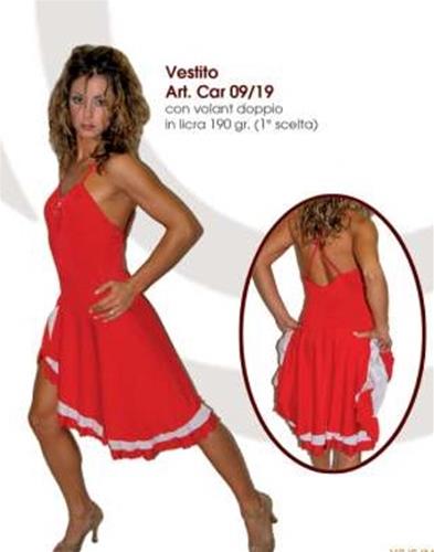 VESTITO CON TRE VOLANT SENZA SWAROSKY COD.CAR09_19_2 Tecnodanza
