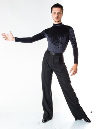 PANTALONI TESSUTO ELASTICIZZATO A VITA ALTA CON IMPUNTURA SULLE GAMBE E PENCE CON CINTA IN RASO E BANDA DI RASO COD.MARCO Tecnodanza